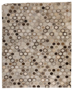 Patchwork Leather/Cowhide Rug 12P5106 140x200cm 1