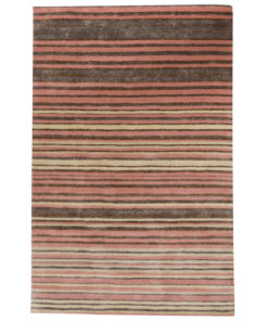 Stripe Rug Wool Jute Bamboo 130x190cm Strawberry Mouse 1