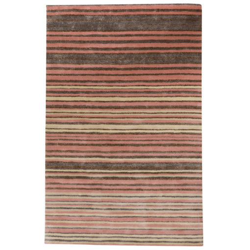Stripe Rug Wool Jute Bamboo 130x190cm Strawberry Mouse 1