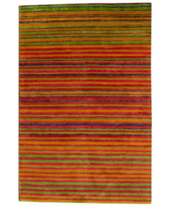 Stripe Rug Wool Jute Bamboo 130x190cm Sugar 1